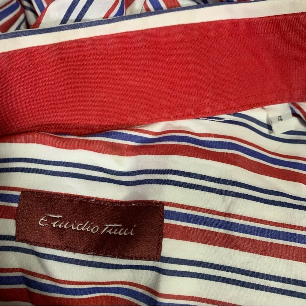 Emidio Tucci Sport Striped Casual Button Down Shirt M #609 - Picture 6 of 11